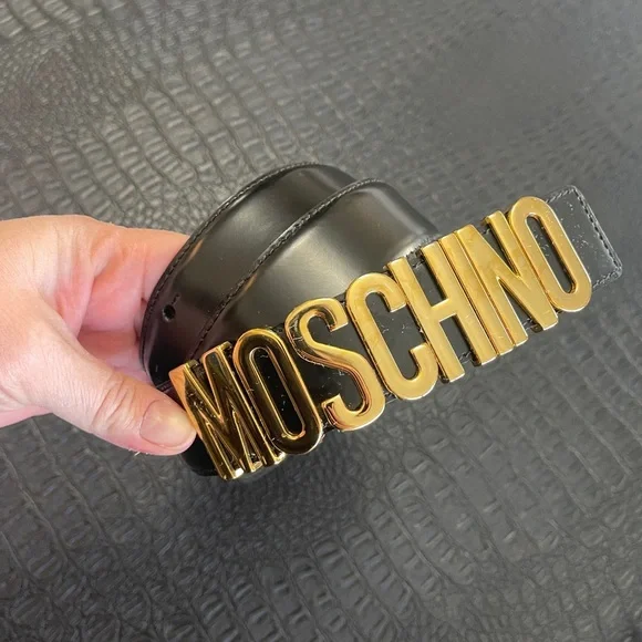 Moschino | Accessories | Moschino Black Leather Beltlogo  display picture 3